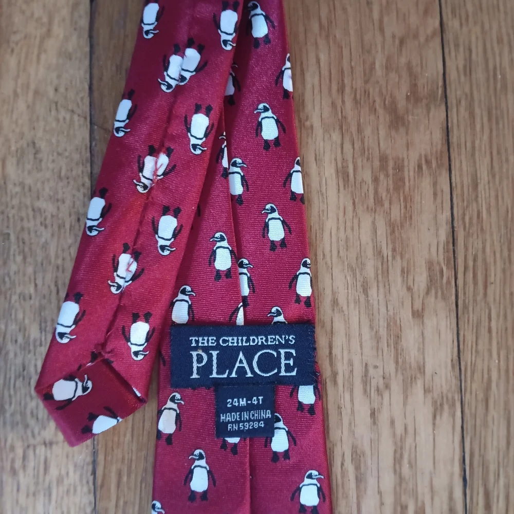 The Children's Place Red Penguin Tie